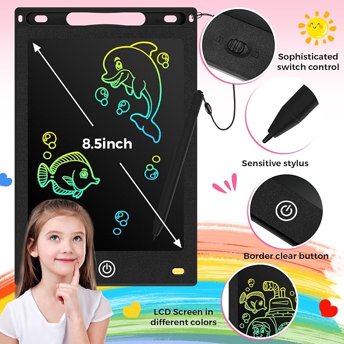 Zonon 4 Pcs LCD Writing Tablet 8.5 Inch Doodle Board Tablet Drawing Gifts LCD - Image 2