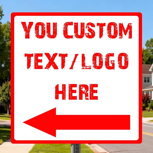 Custom Square Left Arrow Signs by HKSIGNS