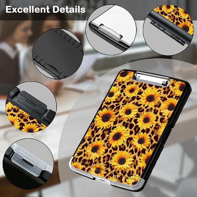 Clipboard with Storage, Office Supplies Nursing Clipboards Folder with Pen - Image 3