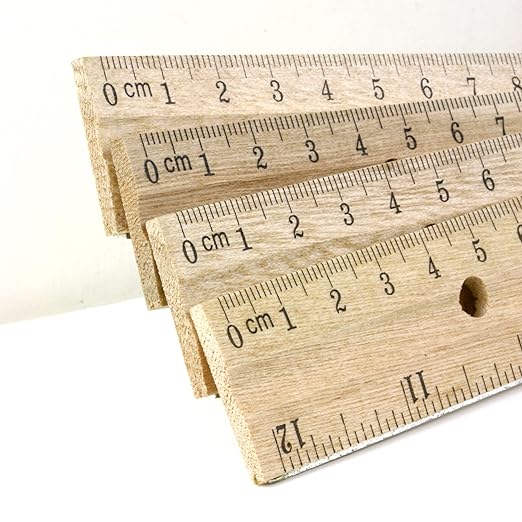 BAZIC Products 12 in Wooden Ruler, Inch & Metric - Image 2