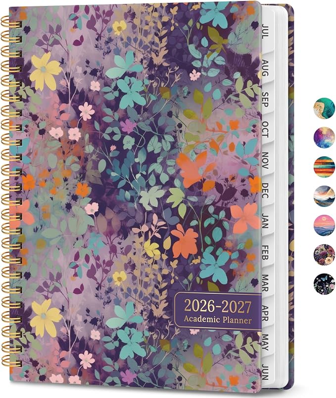 Academic Planner 2026-2027, Weekly and Monthly Calendar Book, July 2026 – June by JEJEGO