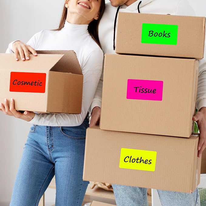 PARLAIM 5 x 3 inch Rectangle Colored Inventory Stickers - Image 6