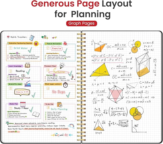 Taja Spiral Graph Notebook, 8.5"x11" Notebooks - Image 4