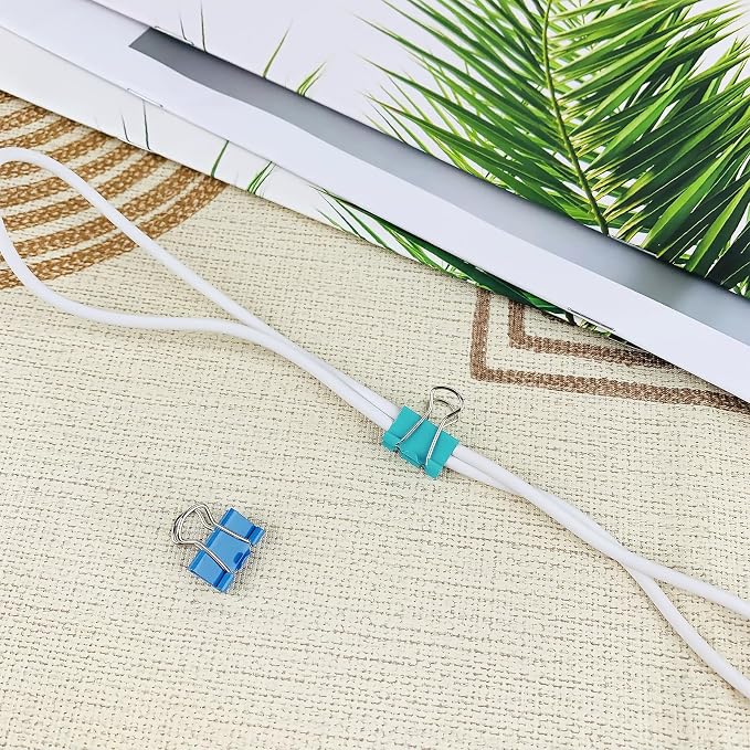 40-Pack Mini Binder Clips in 4 Colors, 15mm/0.6-Inch Small Paper Clips - Image 6