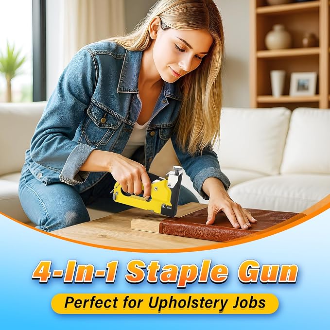 DIYSELF Staple Gun Heavy Duty 4-in-1 Upholstery Staple Gun - Image 3