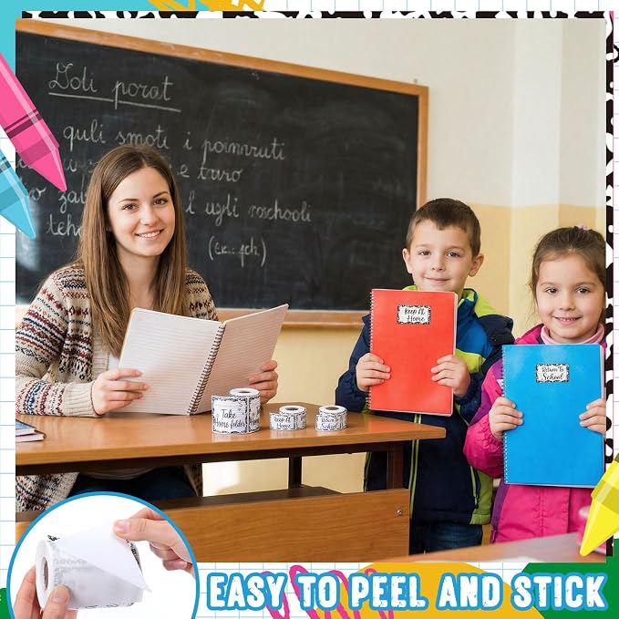 600 Pcs 3 Rolls Student Homework Folder Labels Take Home Folder Return to - Image 7