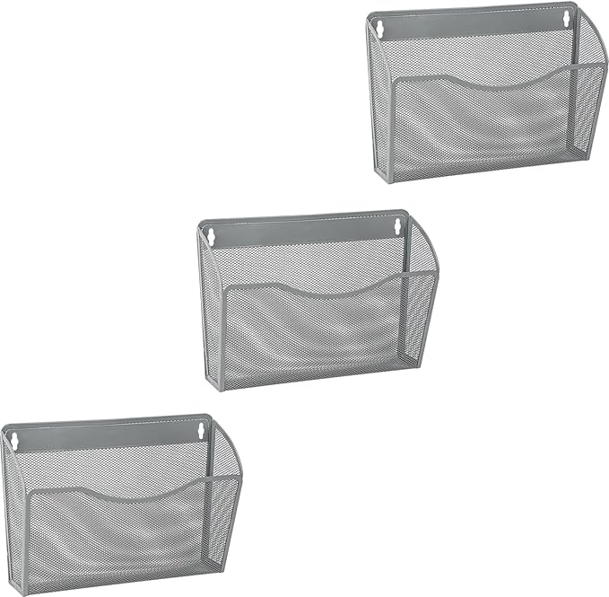 EASEPRES 3 Single Pocket Mesh Hanging File Organizer, Vertical Wall Mounted by EASEPRES