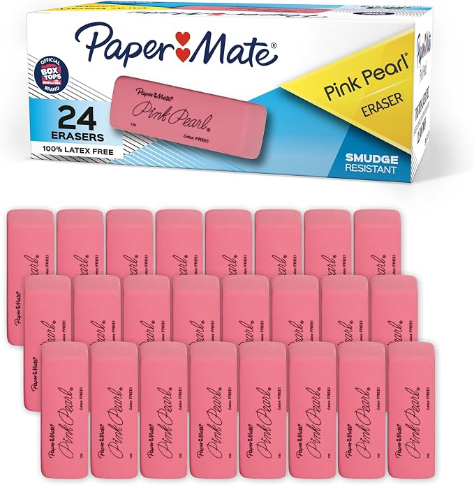 Paper Mate Pink Pearl Erasers, Teacher Supplies by Unknown