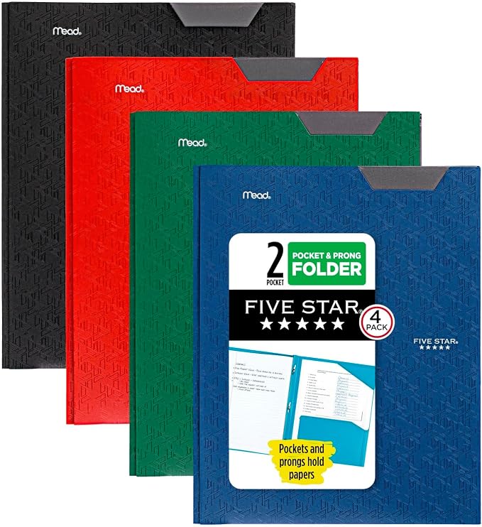 Five Star 2-Pocket Folder, Plastic Folder by FiveStar
