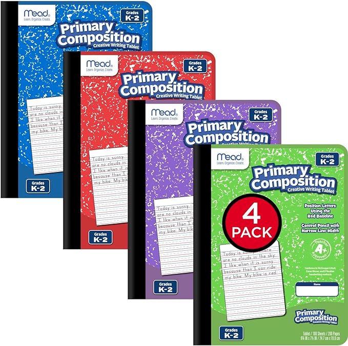 Mead Primary Composition Book, Primary Ruled Journal, Grades K-2, 7-1/2" x - Image 2