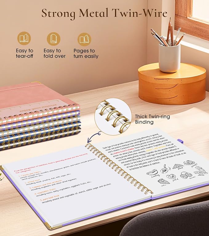 Blank Spiral Notebook Journal 8.5” x 11”, A4 Large Hardcover Sketch Book - Image 6