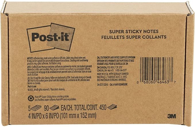 Post-it Super Sticky Lined Notes 4x6 | Bright Colors | Double Sticking Power | - Image 14