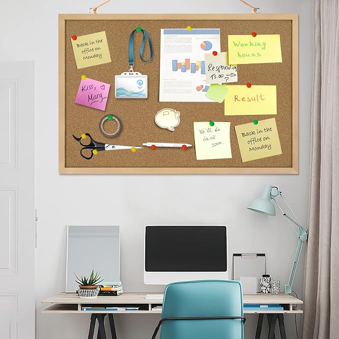 Cork Board Bulletin Board 23 x 15.7Inches - Image 7