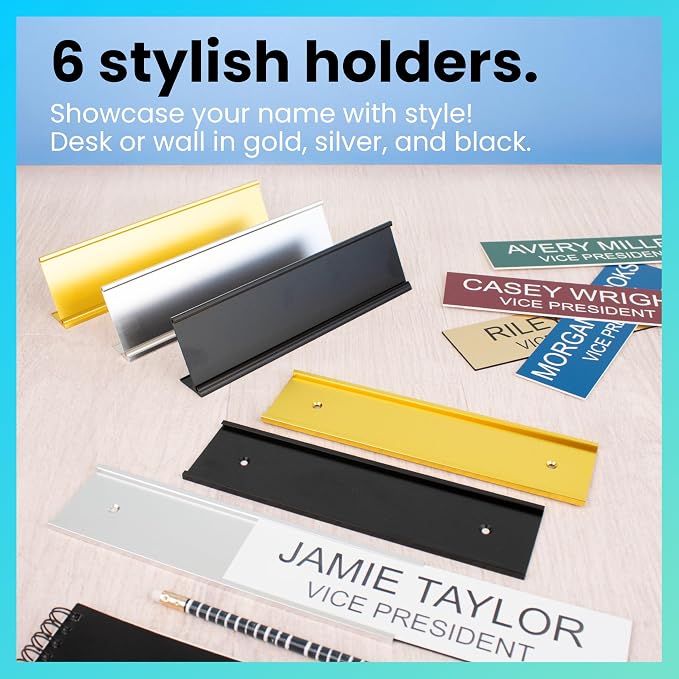 ExcelMark Custom Name Plate for Desk or Door – 14 Color Choices - Image 7