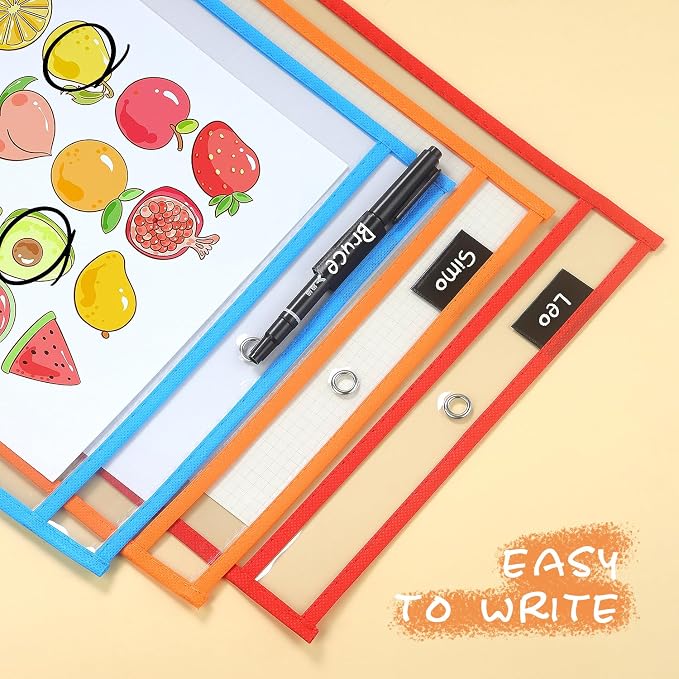 LONGKEY 20 Pack Dry Erase Pockets - Image 5