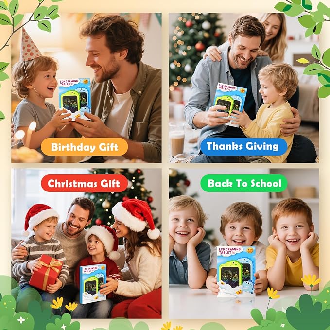 2 Pack LCD Writing Tablet for Kids, 6.5 Inch Colorful Doodle Board Drawing - Image 8