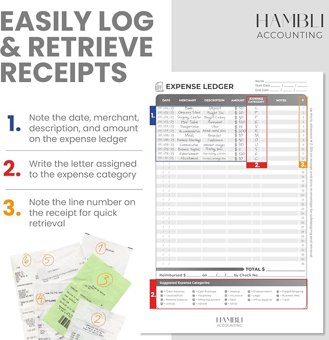 Extra Large Receipt Envelope & Receipts Organizer - Image 3
