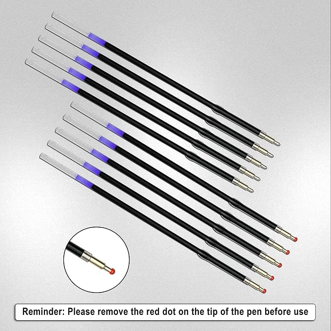 Linbsunne 50 Pieces Ballpoint Refills Medium Point 1mm Black Ink Replaceable - Image 4