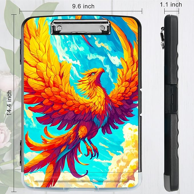 Flamingo Sky A4 Clipboard with Storage Pen Holder, Clipboards Organizer Nursing - Image 3