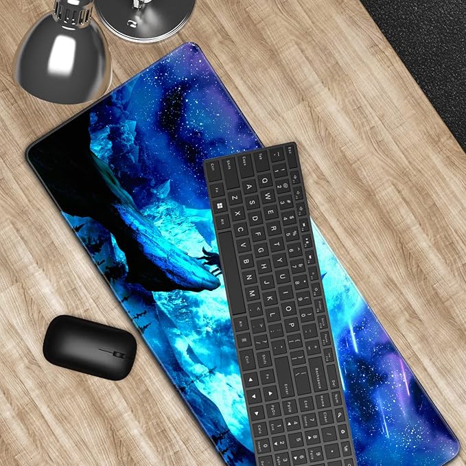 Gaming Mouse Pad Anime Mousepad Large Extended Wolves Gaming Mouse Mat - Image 4