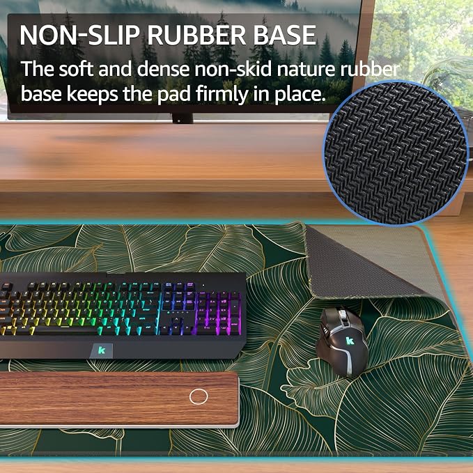 KTRIO Large Gaming Mouse Pad, Desk Mat, 31.5 x 15.7 in, XXL | Smooth - Image 4