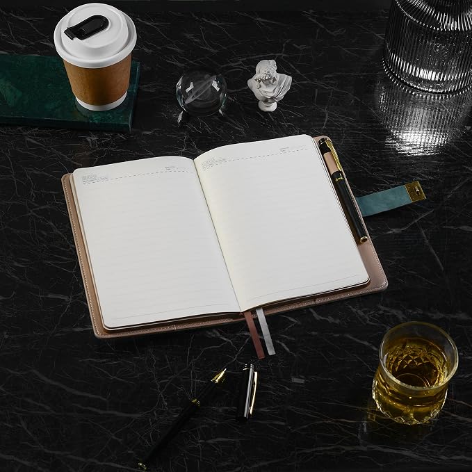 ZXHQ Lock Diary with Pen, A5 Ruled 240 Pages PU Leather Journal with Lock - Image 4