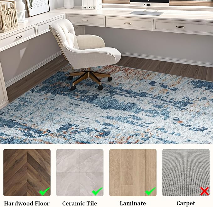Office Chair Mat for Hardwood Floor, Machine Wash - Image 4