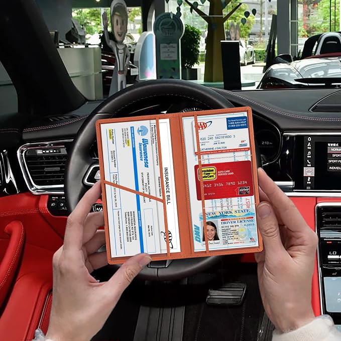 TOURSUIT Car Registration and Insurance Card Holder, Vehicle License Document - Image 5