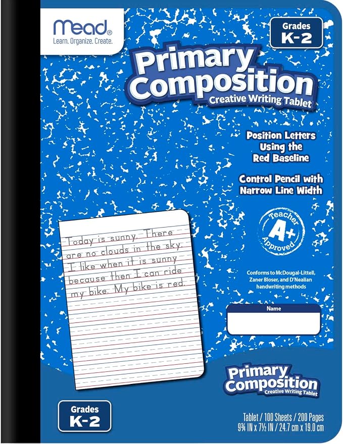 Mead Primary Composition Book, Primary Ruled Journal, Grades K-2, 7-1/2" x - Image 2