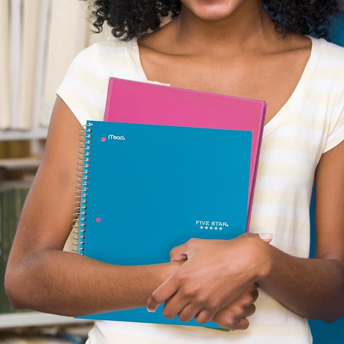 Five Star Spiral Notebook + Study App, 4 Pack, 1 Subject, Wide Ruled Paper - Image 7