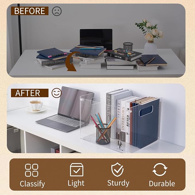 Clear Acrylic File Organizer, - Image 5