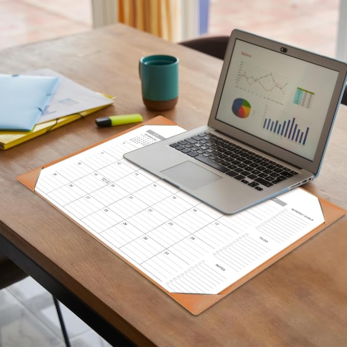 Desk Calendar 2026-2027 with Desk Mat – 22" x 17" Large Desk Pad Calendar Runs - Image 3