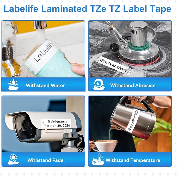 Labelife 36mm Label Tape TZe-261 Replacement - Image 5
