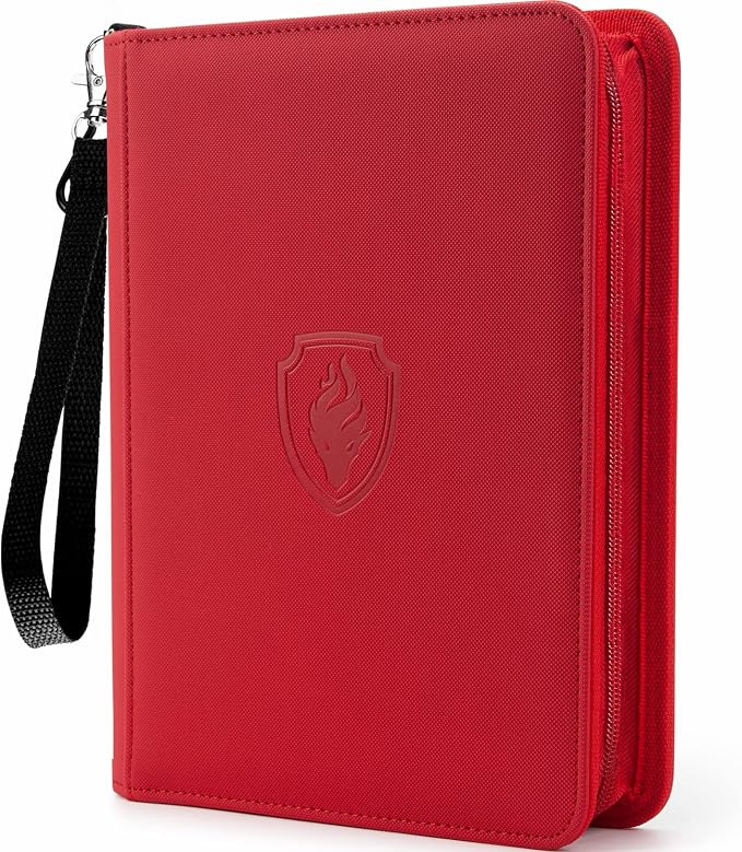 Fabmaker Premium 4 Pocket Zip Card Binder, Trading Card Binder by Fabmaker