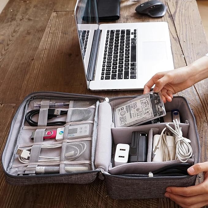Organizer Case Small Electronic Devices USB Charger Accessories Mouse Phone - Image 4