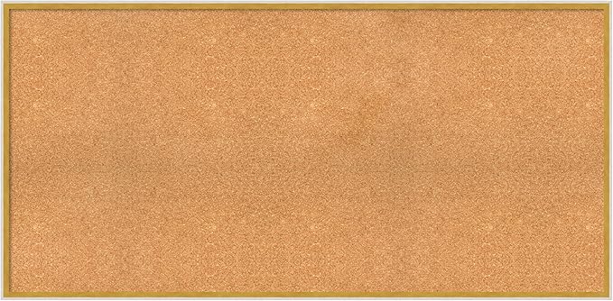 Amanti Art Natural Cork Board for Wall, 27x55 Vision Board with White Frame, Oversize Corkboard Office Decor for Home Organization, Modern Corkboard Pinboard to Display Items for Home Organization in-DeskLoop Office