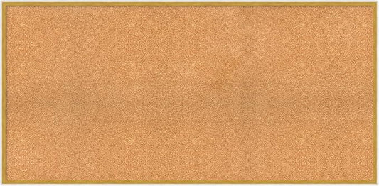 Amanti Art Natural Cork Board for Wall, 27x55 Vision Board with White Frame, Oversize Corkboard Office Decor for Home Organization, Modern Corkboard Pinboard to Display Items for Home Organization in-DeskLoop Office