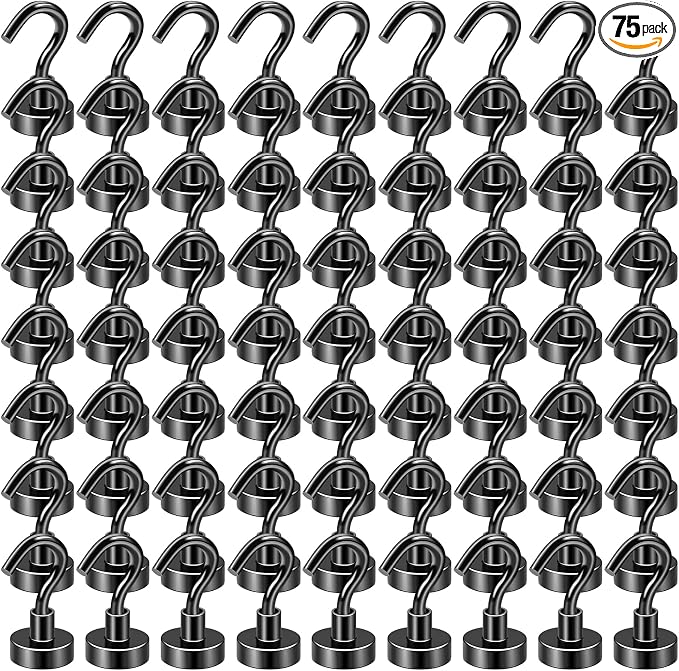 DIYMAG Magnetic Hooks, 30Lbs Strong Heavy Duty Cruise Magnet S-Hooks by DIYMAG