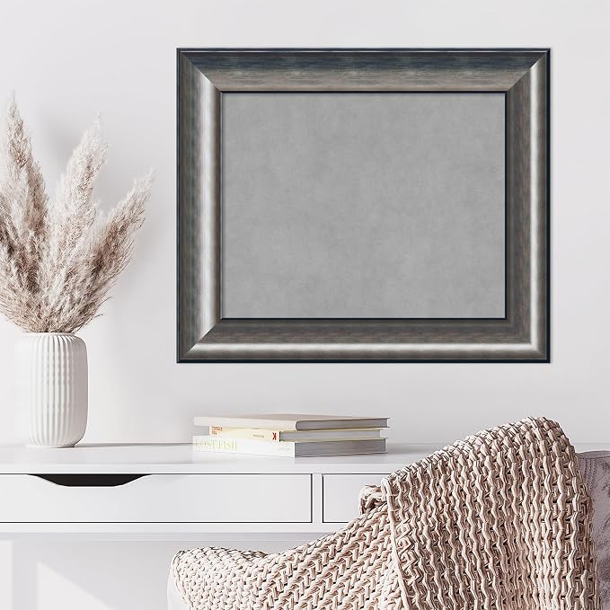 Amanti Art Silver Framed Magnetic Board 22x26 Small Vision Board - Image 4