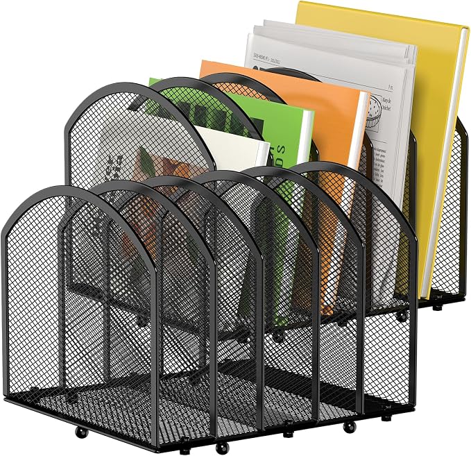 MINDEPOT Desk File Organizer 5 Sections Desktop Organizer File Mail Sorter by MINDEPOT