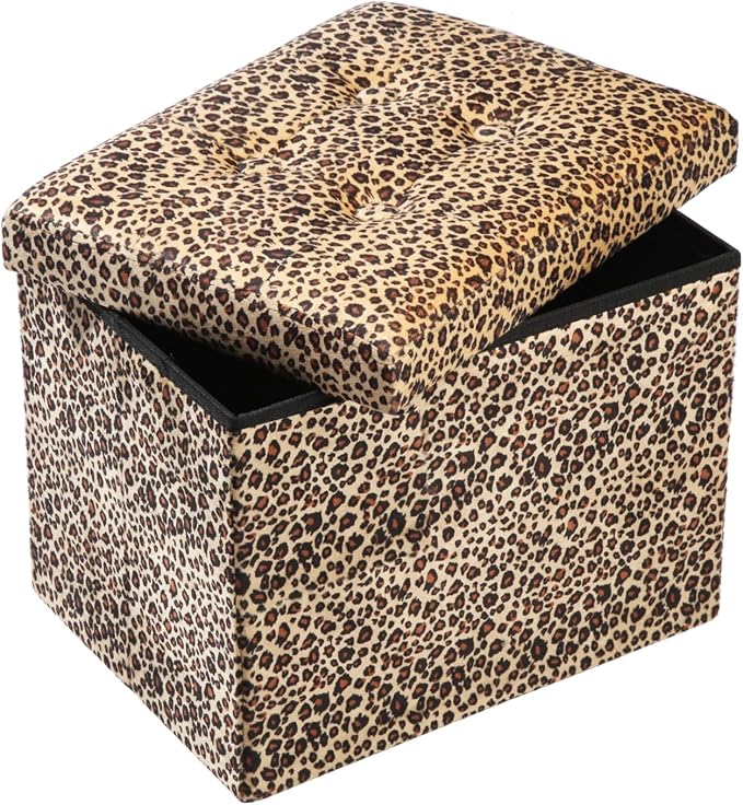 ALASDO Ottoman Storage Ottoman Footrest Stool Foldable Foot Rest Footstool Bench by ALASDO