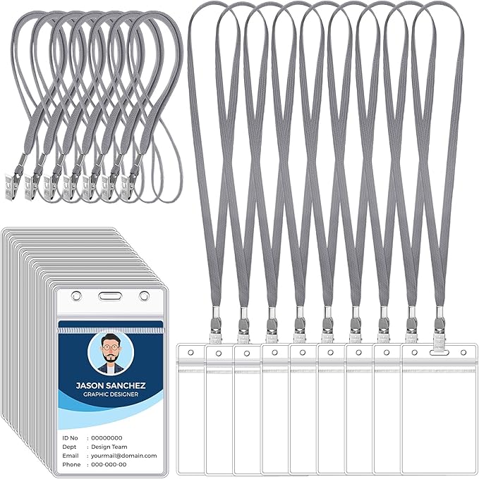 Marspark 200 Pcs ID Badge Holder by Marspark