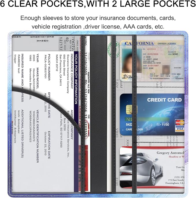 LumiMokki Premium Car Registration & Insurance Card Holder - Image 4