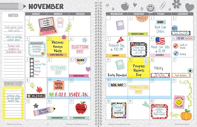 Teacher Created Resources Cool for School Teacher Plan Book - Image 4