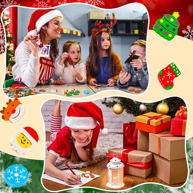 FOIMAS 192pcs Christmas Erasers - Image 5