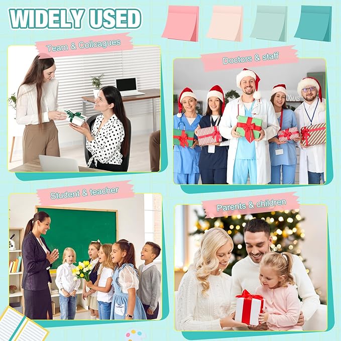 Fainne 24 Pack Sticky Notes Bulk Back to School Supplies Self Stick Note Pads Paper Memo for Office First Day of School Student Teacher Essentials (3x3inch,Fresh Color)-DeskLoop Office