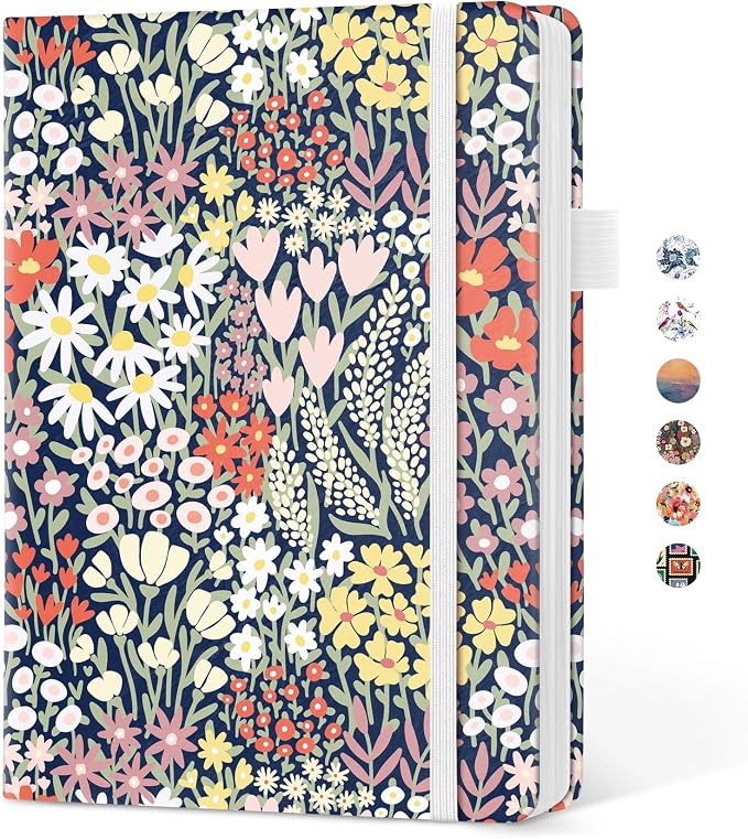 Taja Pretty Lined Journal for Women, Aesthetic Cute Hardcover Leather Journal by Taja