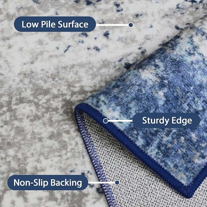 GENIMO Area Rugs 9x12 Living Room, Large Machine Washable Rug Non-Slip - Image 5
