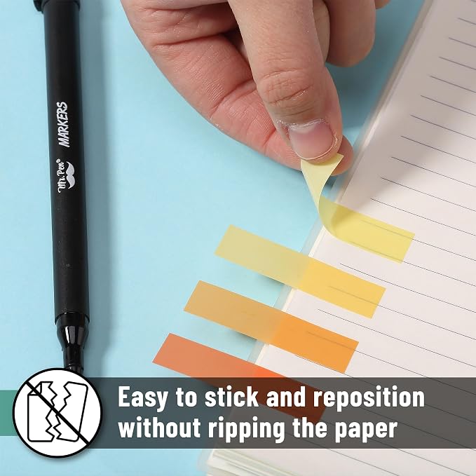 Mr. Pen- Colorful Sticky Tabs, 16 Sets, Translucent Page Markers | - Image 7