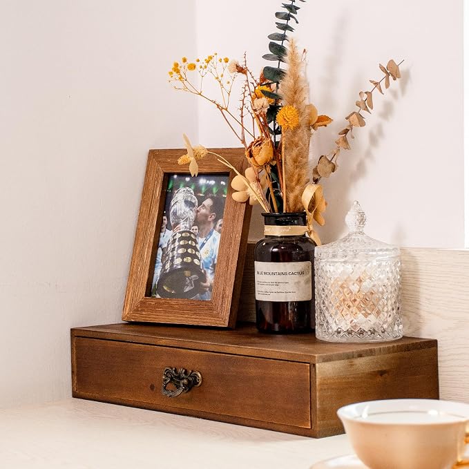 Wooden Drawers Organizer Soild Desktop Drawer Storage Box Organizer - Image 2